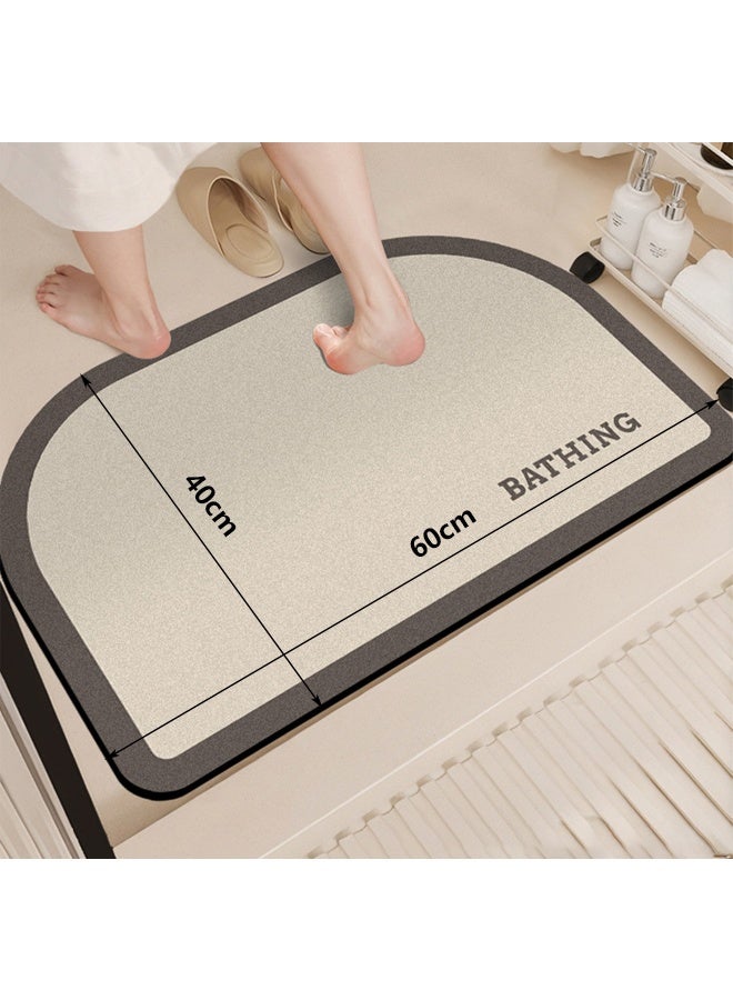 فلاي رود سجادات حمام مانعة للانزلاق، سجادات أرضية للحمام (60×40 سم)، سريعة الجفاف، عالية الامتصاص، متينة وقابلة للغسل في الغسالة، مناسبة للحمام وحوض الاستحمام والمرحاض وسجادات أرضية الحمام - Image 2