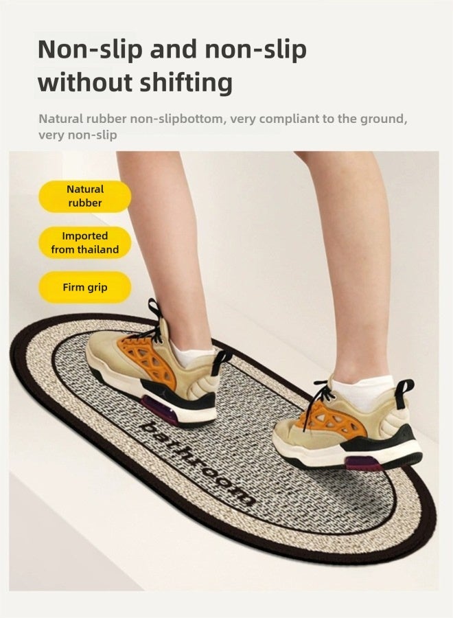 فلاي رود سجادات حمام مانعة للانزلاق، سجادات أرضية للحمام (60×40 سم)، سريعة الجفاف، عالية الامتصاص، متينة وقابلة للغسل في الغسالة، مناسبة للحمام وحوض الاستحمام والمرحاض وسجادات أرضية الحمام - Image 5