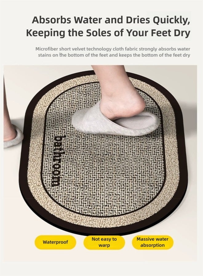 فلاي رود سجادات حمام مانعة للانزلاق، سجادات أرضية للحمام (60×40 سم)، سريعة الجفاف، عالية الامتصاص، متينة وقابلة للغسل في الغسالة، مناسبة للحمام وحوض الاستحمام والمرحاض وسجادات أرضية الحمام - Image 4