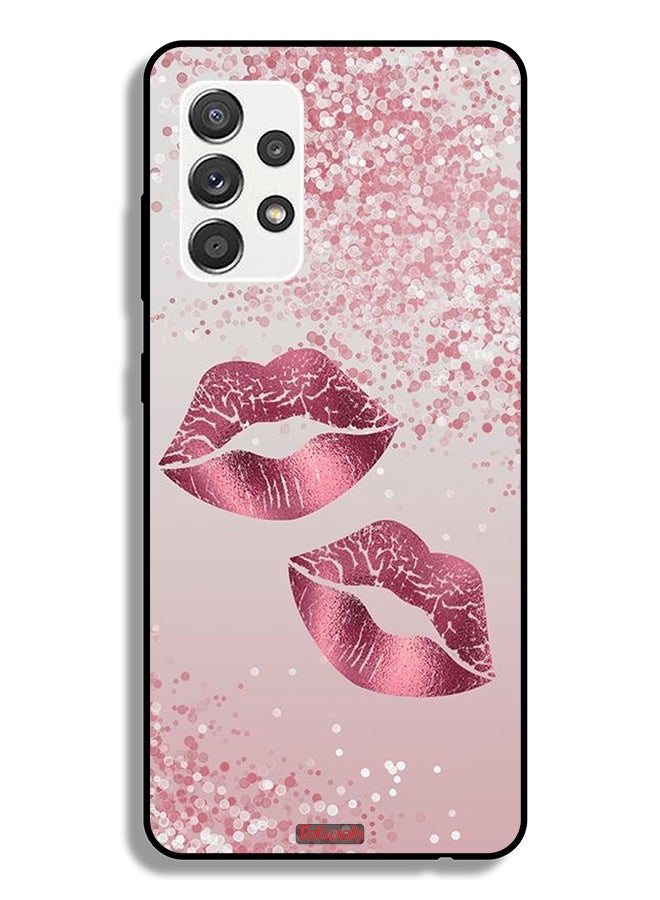 Tolwak Samsung Galaxy M32 5G Protective Case Cover Glitter Lips - Image 1