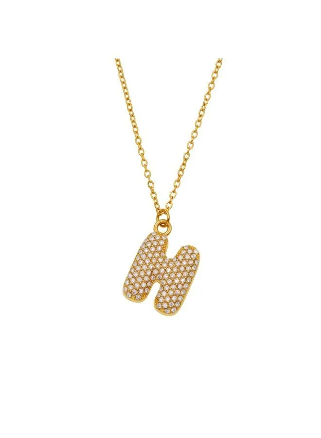 روفو Letter H Bubble Initial Necklace