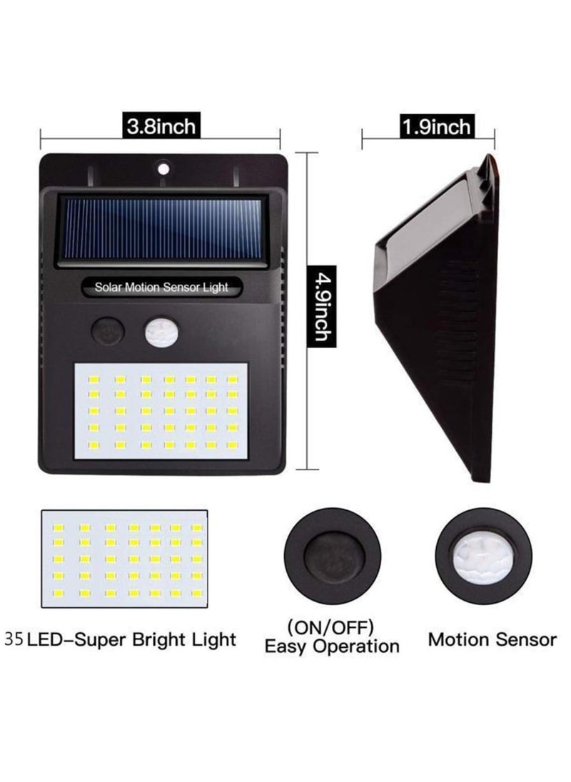 Generic 【4 pack】 35 LED Solar Lights Outdoor Waterproof Solar Motion Sensor Light Wireless Lights Outside Wall Lamp for Driveway Patio Garden Path - Image 5