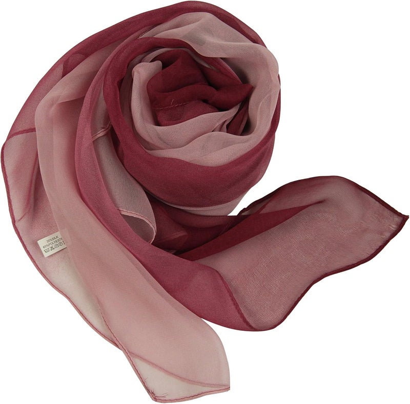 PANTONIGHT Long Chiffon Sheer Scarf Gradient Shaded Colors Lightweight Scarf For Womens - Image 2