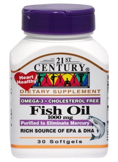 Fish Oil 1000 mg - Omega-3 30 Softgels