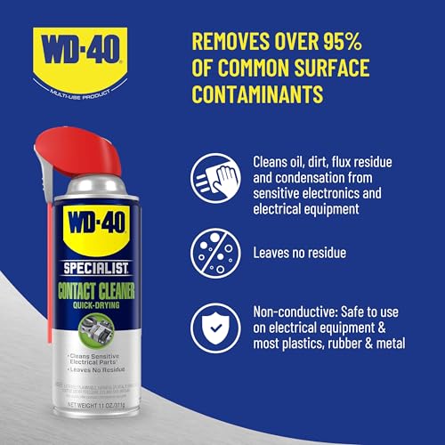 WD-40 Specialist® All Purpose Contact Cleaner 400ml - Drive Out Dirt, Dust, Oil, Flux Residue, and Moisture From Sensitive Electrical Parts and Equipment with Ease - Image 3