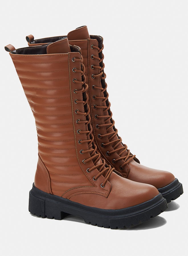 TGS Quilted Stripe Boots  - Image 1