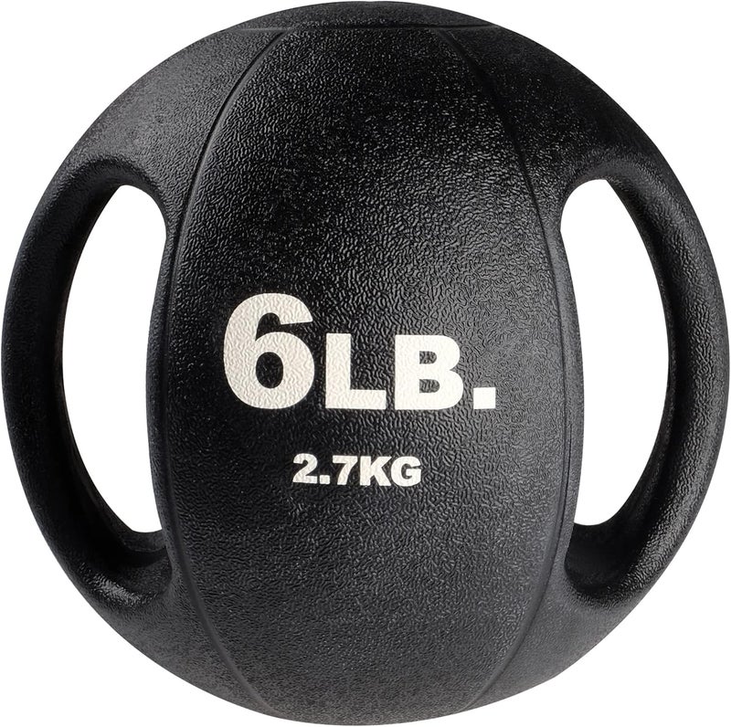 Body Solid Heavy-Duty Exercise Medicine Balls with Dual Handles, Durable Non Slip Rubber Grip Medicine Ball for Weights Training, Weightlifting & Core Workouts. - Image 1