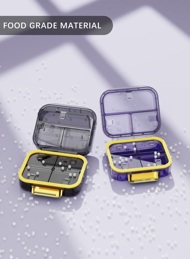 STORICANS 1 Pack Travel Pill Organizer, 7 Compartments Pill Box, Daily Portable Pill Case to Hold Vitamins, Pill Container for Pocket Purse Medicine Organizer (3"x2.8") - Image 3