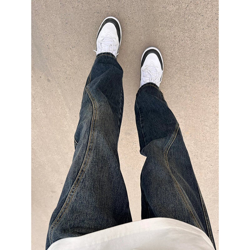 Unisex Classic Denim Jeans Loose Fit Daily Outdoor Wear - Image 1