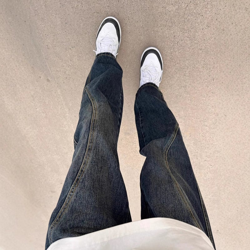 Unisex Classic Denim Jeans Loose Fit Daily Outdoor Wear - Image 2