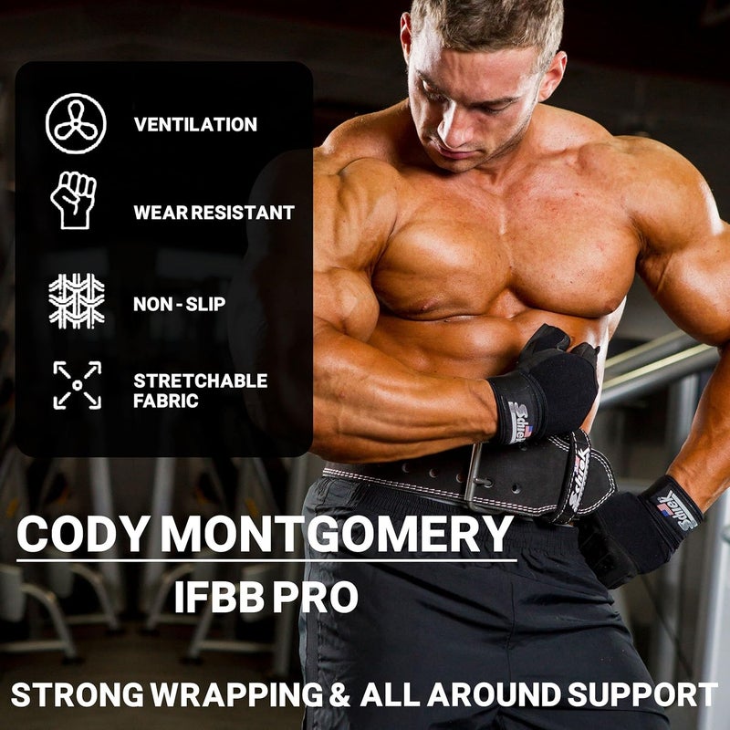 Schiek Sports 540 Platinum Lifting Gloves - Non-Slip Weightlifting Gloves with Wrist Wrap for Men and Women - Image 5