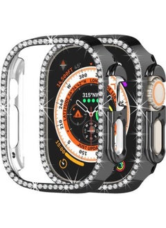 Generic Sleek Bling Diamond Protective PC Shock Absorption Case For Apple Watch Ultra 2 - 49mm (Black).  - Image 2