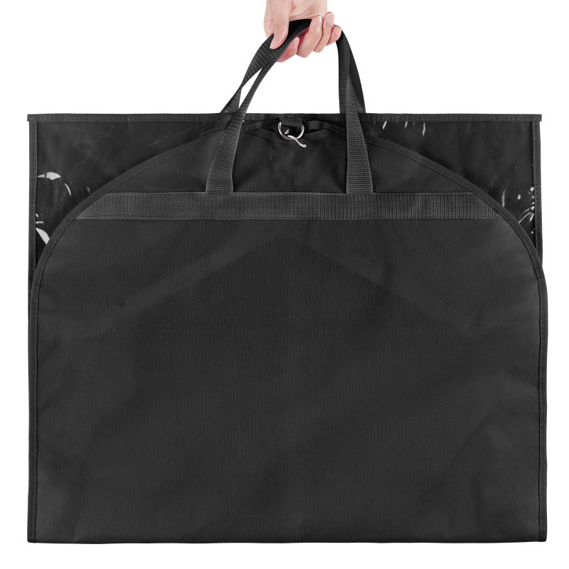 KEEGH Clear Garment Bags for Dance Costumes 40 inch Dance Garment Bags for Dancers Hanging Clothes for Closet Storage, with 4 Zipper Pockets for Dance Competitions, Ballet, Theatre, 6 Pack, Black - Image 3