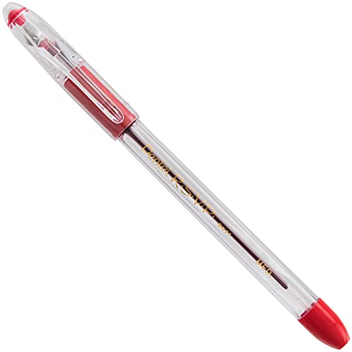 Pentel R.S.V.P. Ballpoint Pen, Medium Line, Red Ink, 2/Pack (BK91BP2B) - Image 2