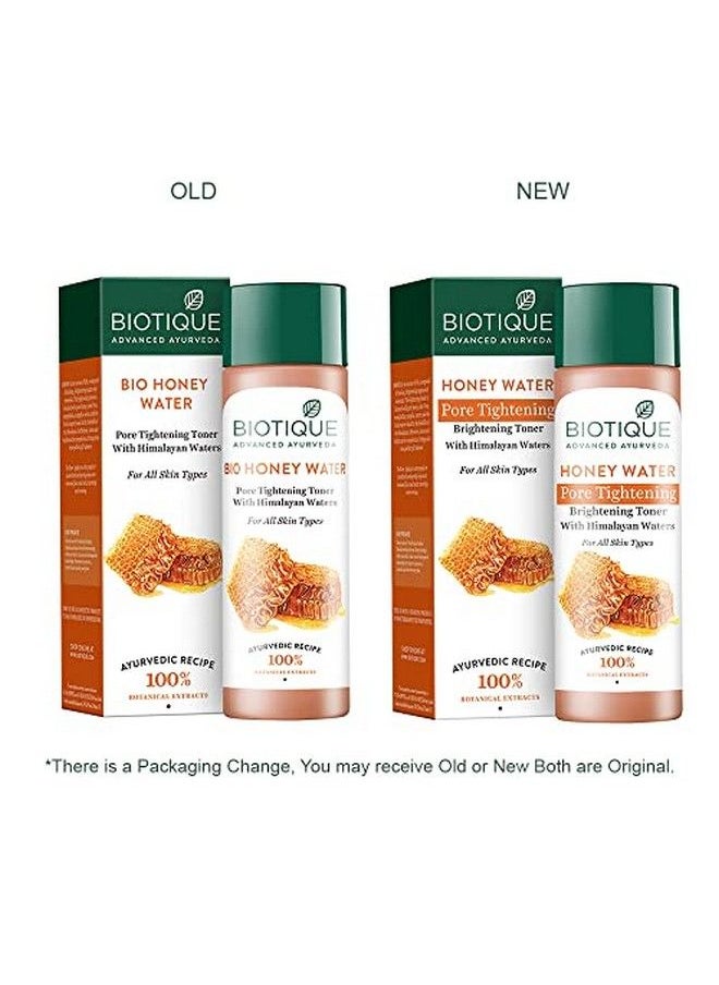 Biotique Honey Water Pore Tightening Brightening Toner With Himalayan Waters 120Ml  - Image 4