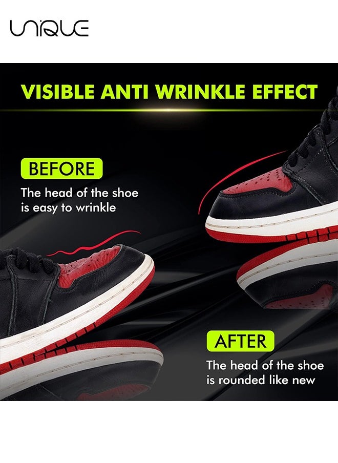 Unique - 2 Pairs Shoe Crease Protector, Crease Protector, Shoes Anti Wrinkle Shields, Toe Box No Creases Reduce, Insert Stopper Gaurds Preventer Feilds Against for Running Casual Shoes (Black) - Image 1