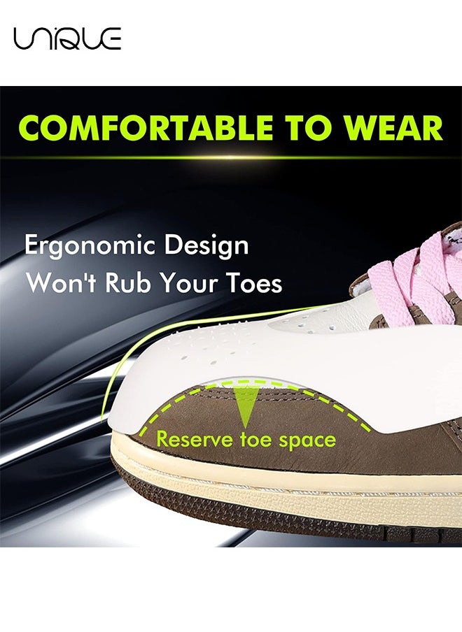 Unique - 2 Pairs Shoe Crease Protector, Crease Protector, Shoes Anti Wrinkle Shields, Toe Box No Creases Reduce, Insert Stopper Gaurds Preventer Feilds Against for Running Casual Shoes (Black) - Image 1