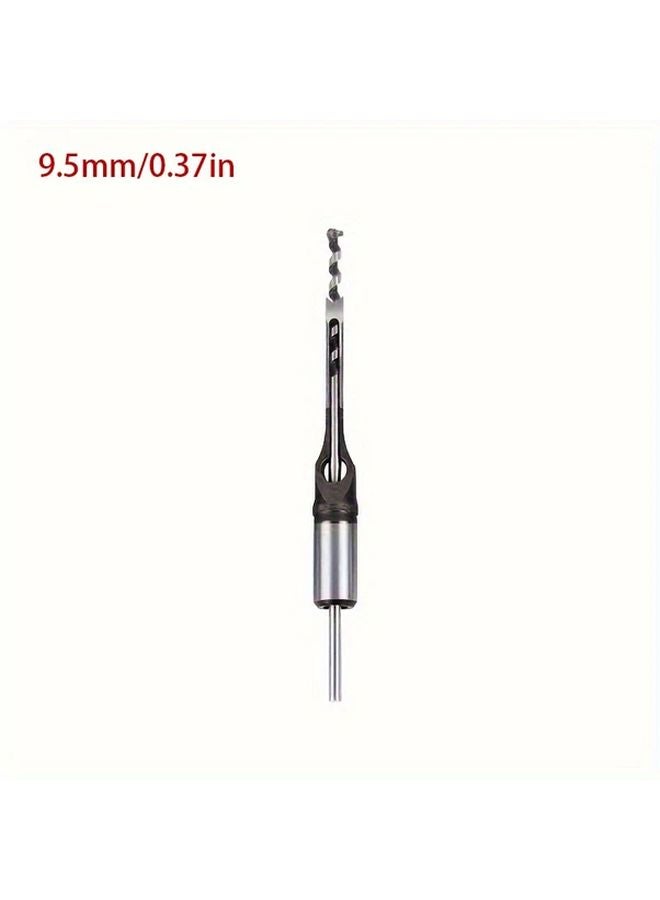 9 5mm Square Hole Drill Manual Handheld Angle Chisel Interchangeable Bits Woodworking Tool - Image 1