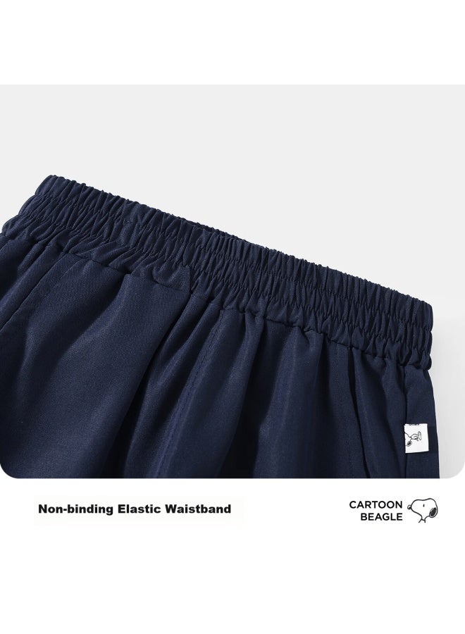 Snoopy Girls' Pants Curved Blade Casual Trousers Youth Spring Dark Blue 150 - Image 4