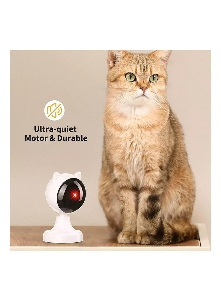 XVersion Automatic Cat Laser Toy – Smart Rechargeable Laser for Cats & Dogs, Motion Sensor, 3 Speed Settings, Adjustable Angle, Indoor Interactive Pet Toy for Kittens & Puppies (White) - Image 4