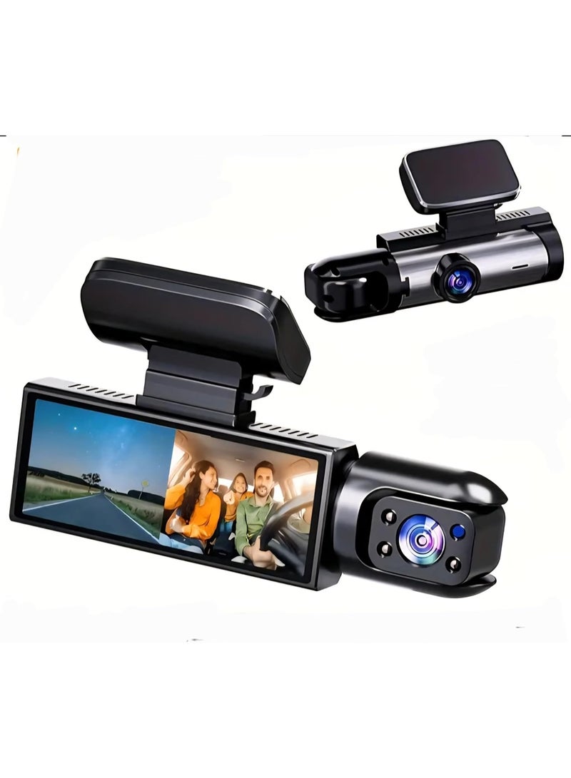 Dual Lens Dash Camera – Front and Rear Car DVR System, HD Night Vision, Wide-Angle View, Built-in G-Sensor, Black - Image 2