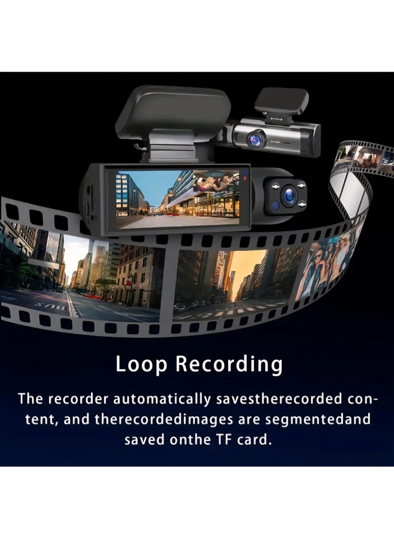 Dual Lens Dash Camera – Front and Rear Car DVR System, HD Night Vision, Wide-Angle View, Built-in G-Sensor, Black - Image 5