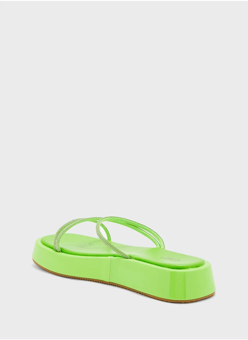 جينجر Diamante Strap Platform Sandal