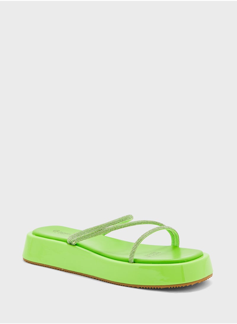 Ginger Diamante Strap Platform Sandal  - Image 2
