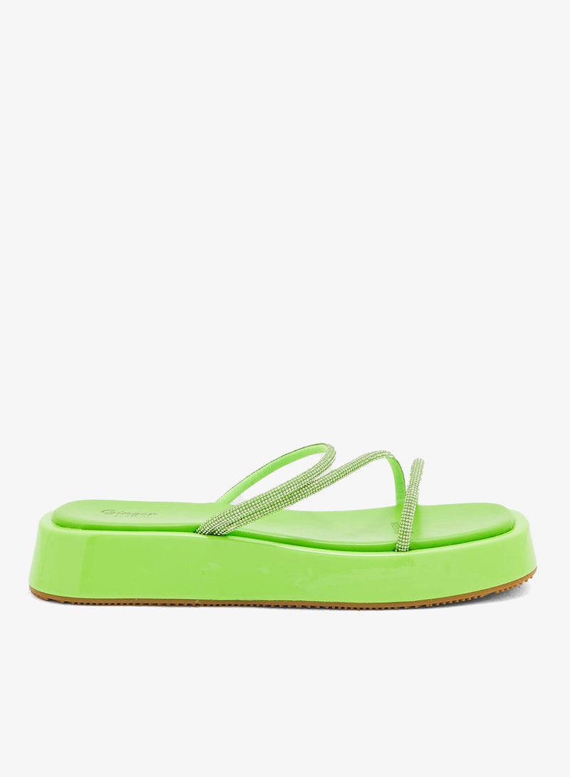 Ginger Diamante Strap Platform Sandal - Image 1