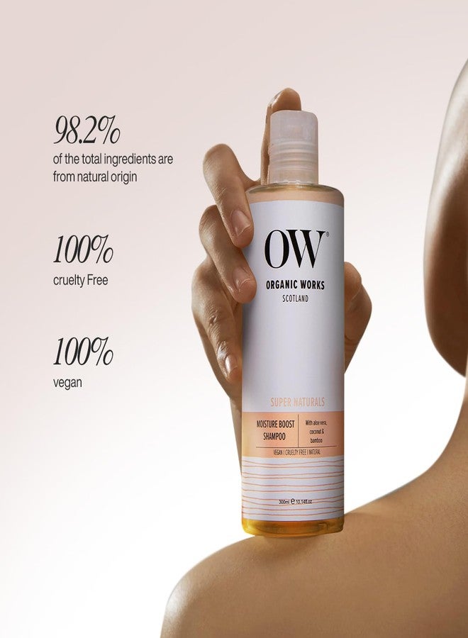 OW Organic Works Super Naturals Moisture Boost Shampoo - Moisturizing Shampoo for All Hair Types - Vegan, Cruelty-Free Shampoo with Vitamin E - 10.14 oz - Image 2