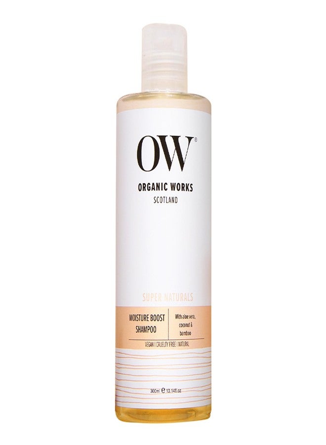 OW Organic Works Super Naturals Moisture Boost Shampoo - Moisturizing Shampoo for All Hair Types - Vegan, Cruelty-Free Shampoo with Vitamin E - 10.14 oz - Image 1