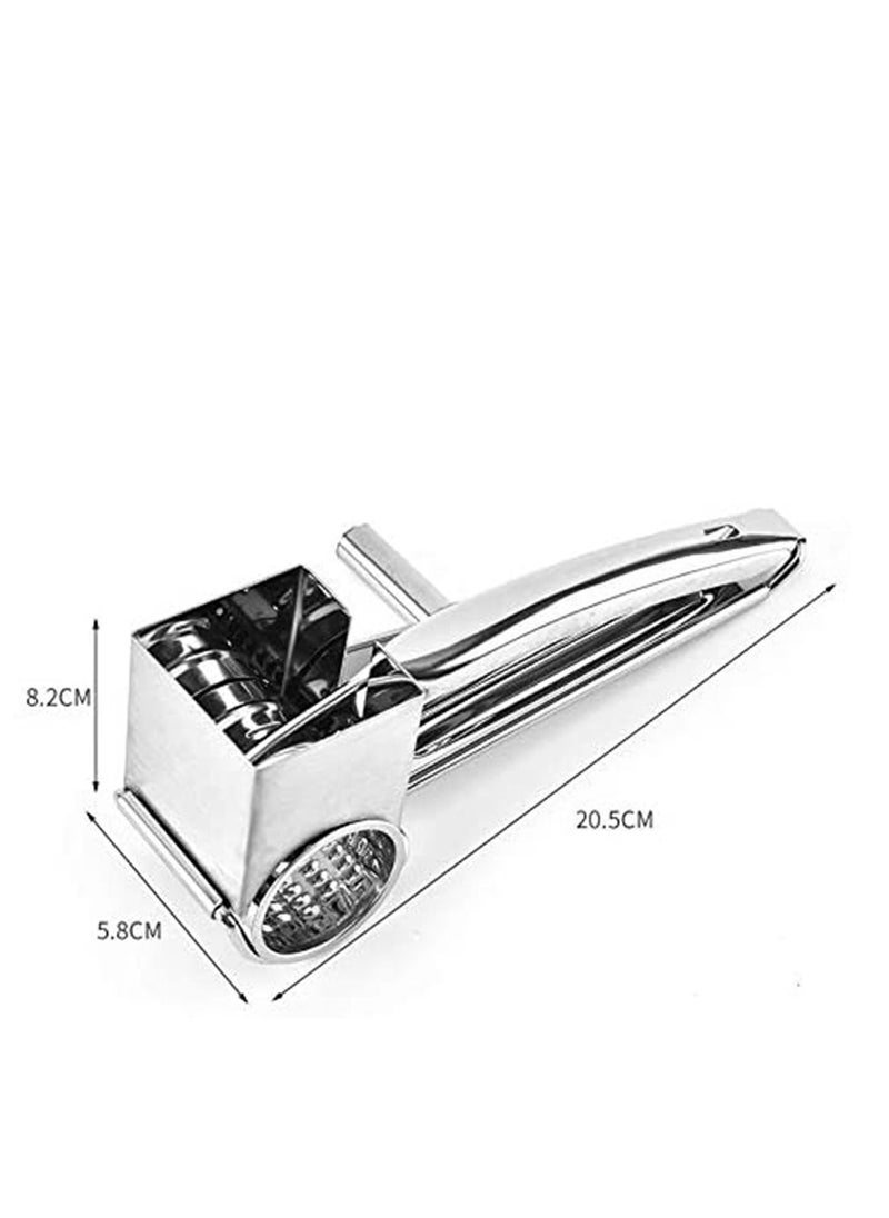 SYOSI Rotary Cheese Grater, Cylinder Ultra Sharp Cylinders Drums Slicer Stainless Steel Professional Vegetable Shredder for Parmesan Cheese, Garlic, Nut, Ginger, Carrot  - Image 4