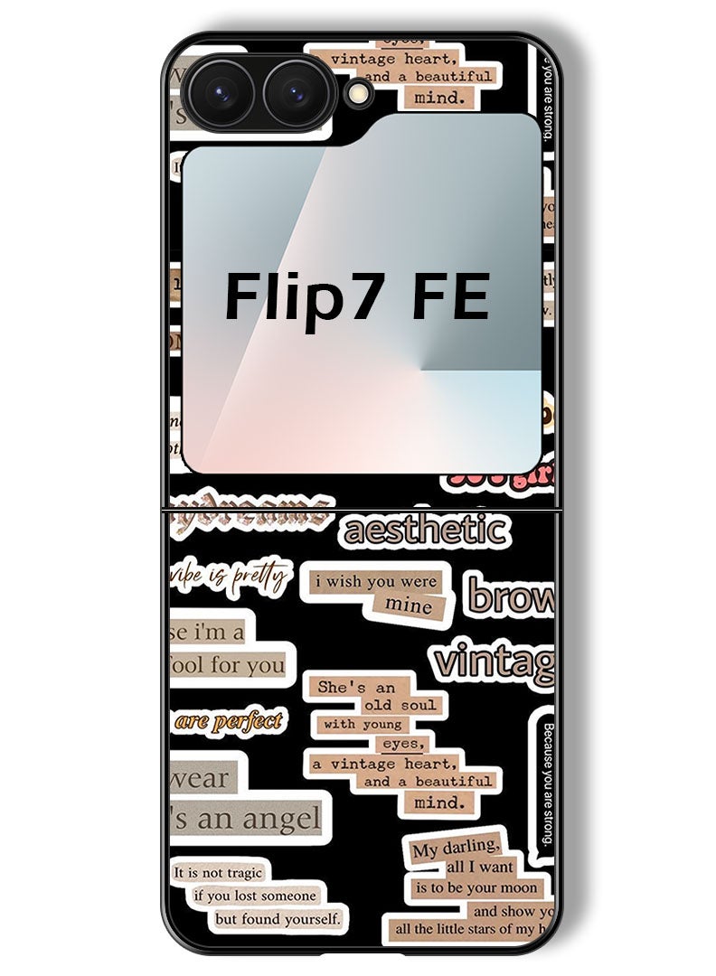 Theodor Case Compatible with Samsung Galaxy Z Flip 7 FE 6.7 Inch Protection Shockproof Bumper Cover Beautiful Quote - Image 1