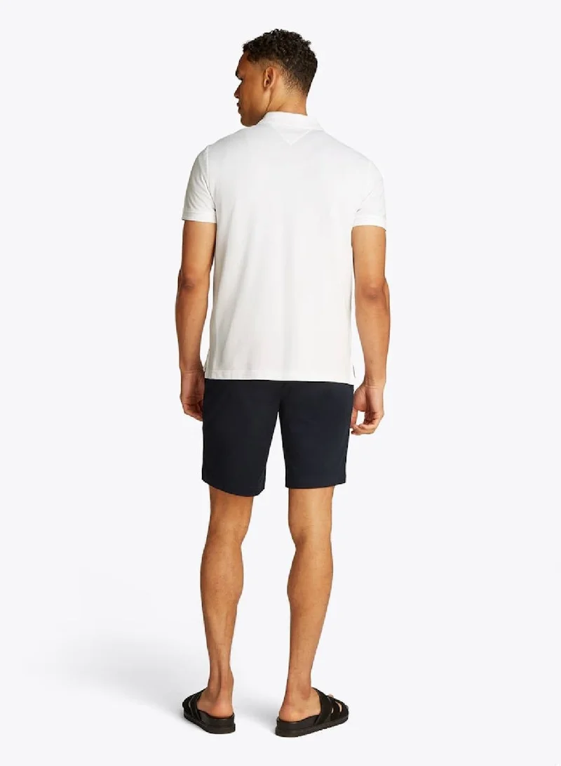 TOMMY HILFIGER White Regular Fit Arch Logo Polo Shirt for Men | Best Price UAE