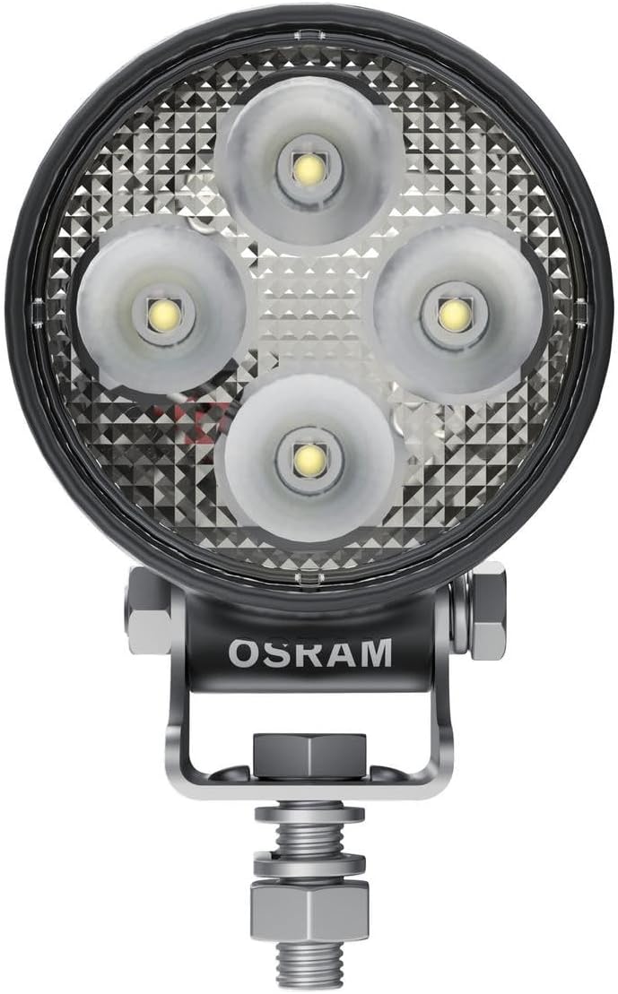 أوسرام LEDriving ROUND VX80-WD، أضواء قيادة LED للإضاءة القريبة/المدى القصير، عريضة، 1150 لومن، شعاع ضوئي يصل إلى 240 متر، ضوء بقعة LED 12V/24V، معتمد من ECE - Image 3