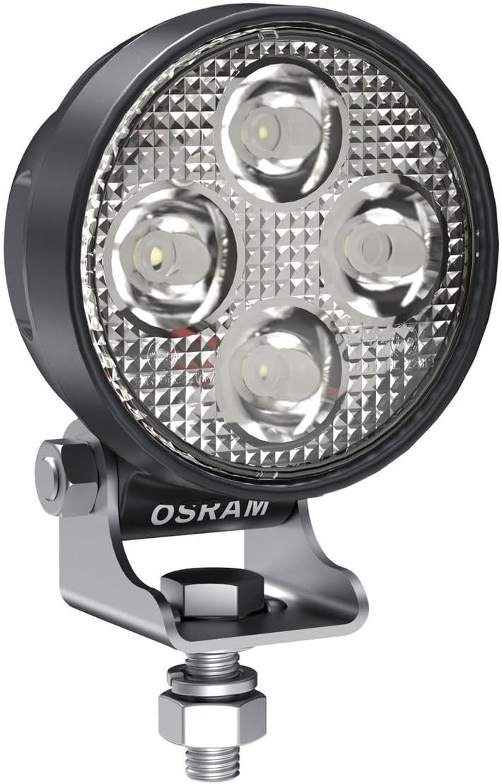 أوسرام LEDriving ROUND VX80-WD، أضواء قيادة LED للإضاءة القريبة/المدى القصير، عريضة، 1150 لومن، شعاع ضوئي يصل إلى 240 متر، ضوء بقعة LED 12V/24V، معتمد من ECE - Image 2