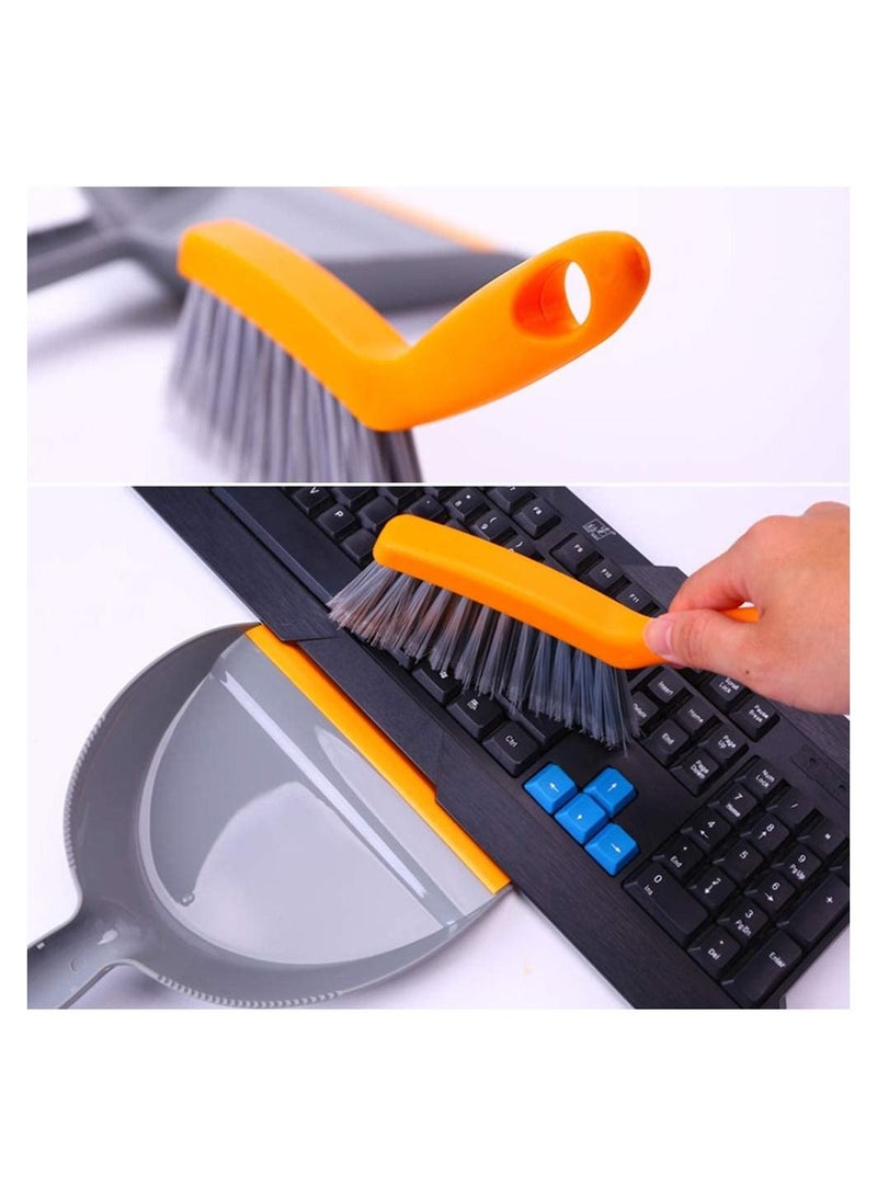 SYOSI Dustpan and Soft Brush Set Desktop Mini Broom Brush Cleaning Small Dustpan Light Partial Cleaning Special widely Used In Bathroom,Kitchen,Home, Lobby, Table Desktop - Image 2