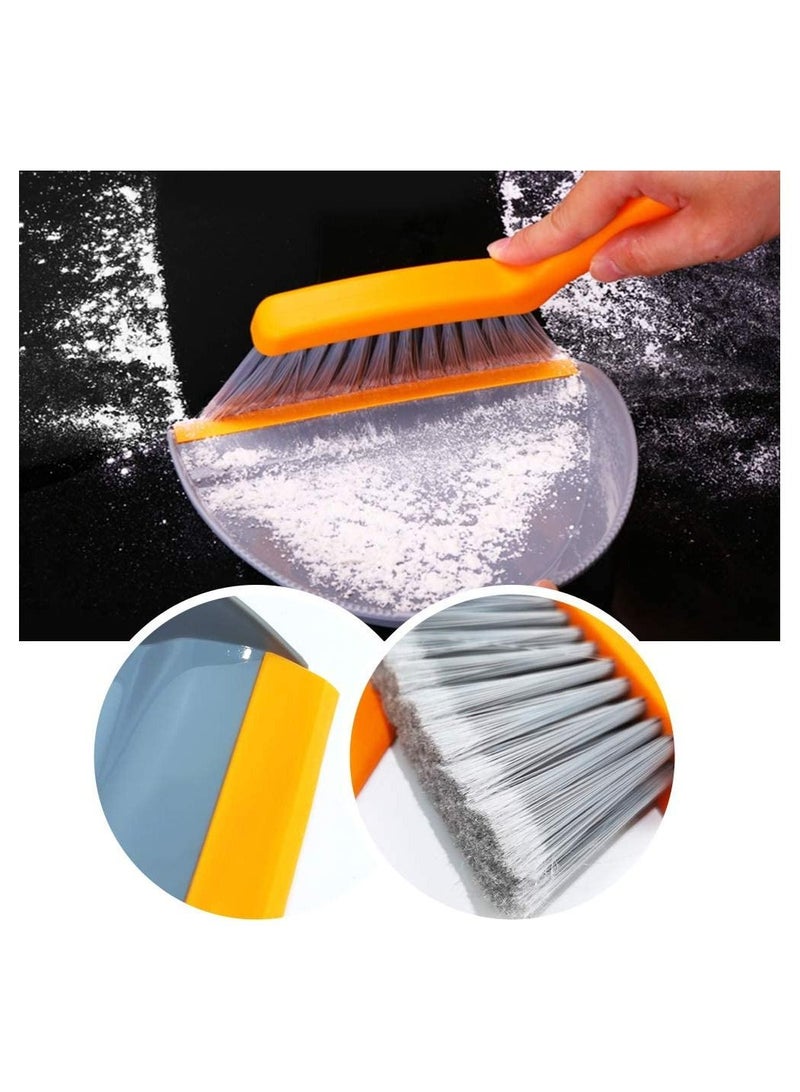 SYOSI Dustpan and Soft Brush Set Desktop Mini Broom Brush Cleaning Small Dustpan Light Partial Cleaning Special widely Used In Bathroom,Kitchen,Home, Lobby, Table Desktop - Image 3