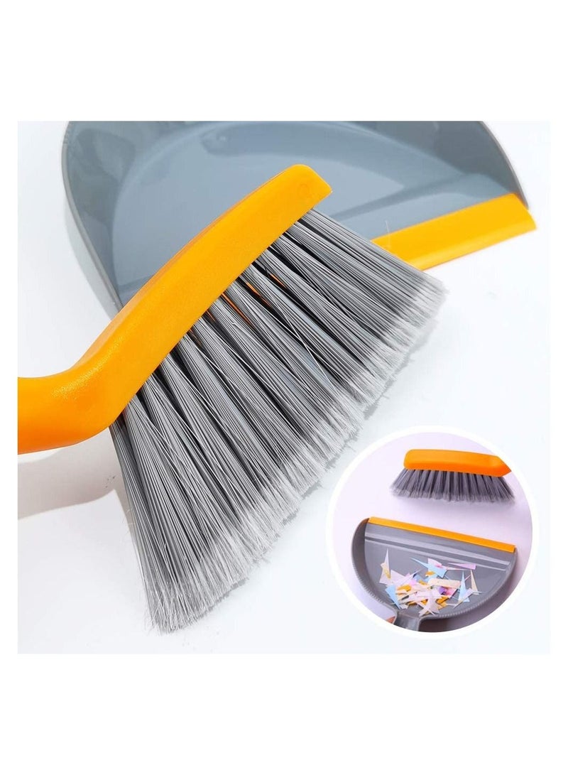 SYOSI Dustpan and Soft Brush Set Desktop Mini Broom Brush Cleaning Small Dustpan Light Partial Cleaning Special widely Used In Bathroom,Kitchen,Home, Lobby, Table Desktop - Image 4