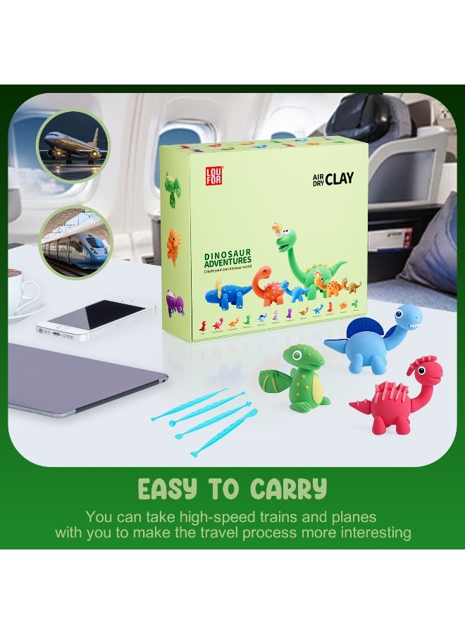 PLAYZO Air Dry Clay Kit for Kids – Ultra Light & Soft Modelling Clay Set, Non-Toxic Craft Clay with 12 Colours, DIY Art & Craft Toys Gift for Boys & Girls - Image 2