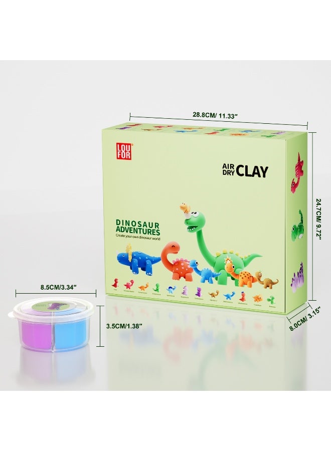 PLAYZO Air Dry Clay Kit for Kids – Ultra Light & Soft Modelling Clay Set, Non-Toxic Craft Clay with 12 Colours, DIY Art & Craft Toys Gift for Boys & Girls - Image 3