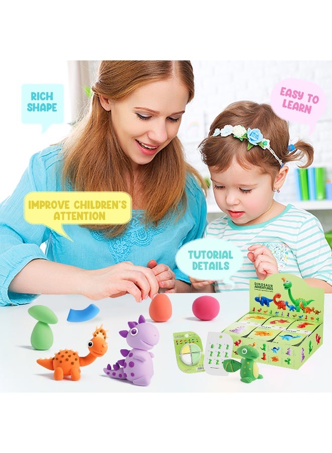 PLAYZO Air Dry Clay Kit for Kids – Ultra Light & Soft Modelling Clay Set, Non-Toxic Craft Clay with 12 Colours, DIY Art & Craft Toys Gift for Boys & Girls - Image 4