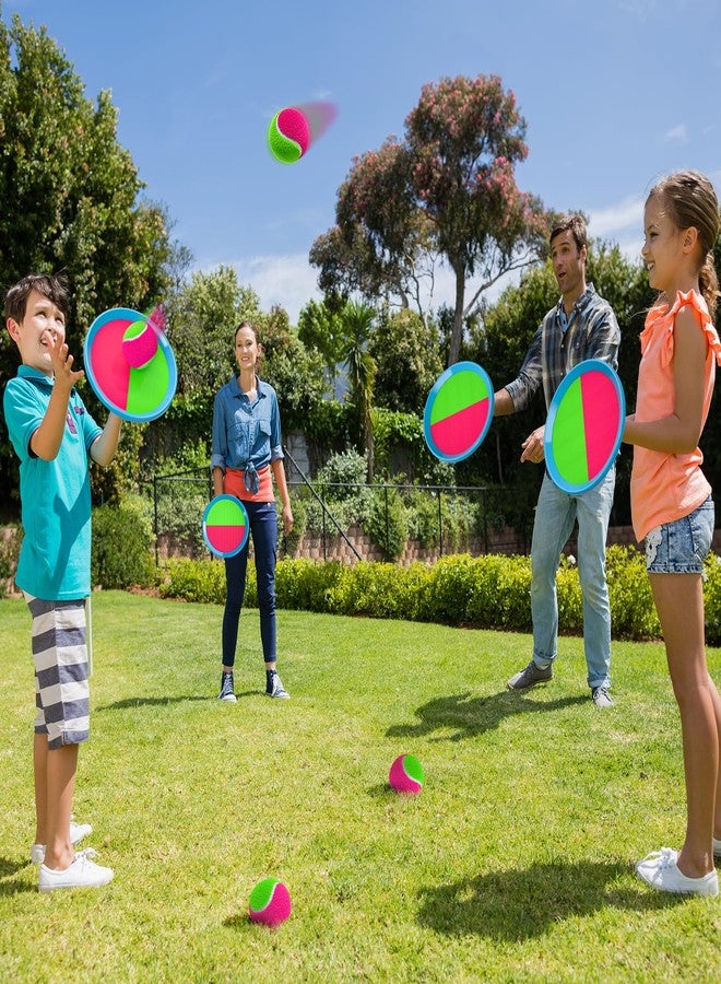 Bennol Toss and Catch Ball Game for Kids, 4 Paddles, 4 Balls & Storage Bag, Outdoor Toys for Ages 3-10, Yard Backyard Beach Games - Image 5