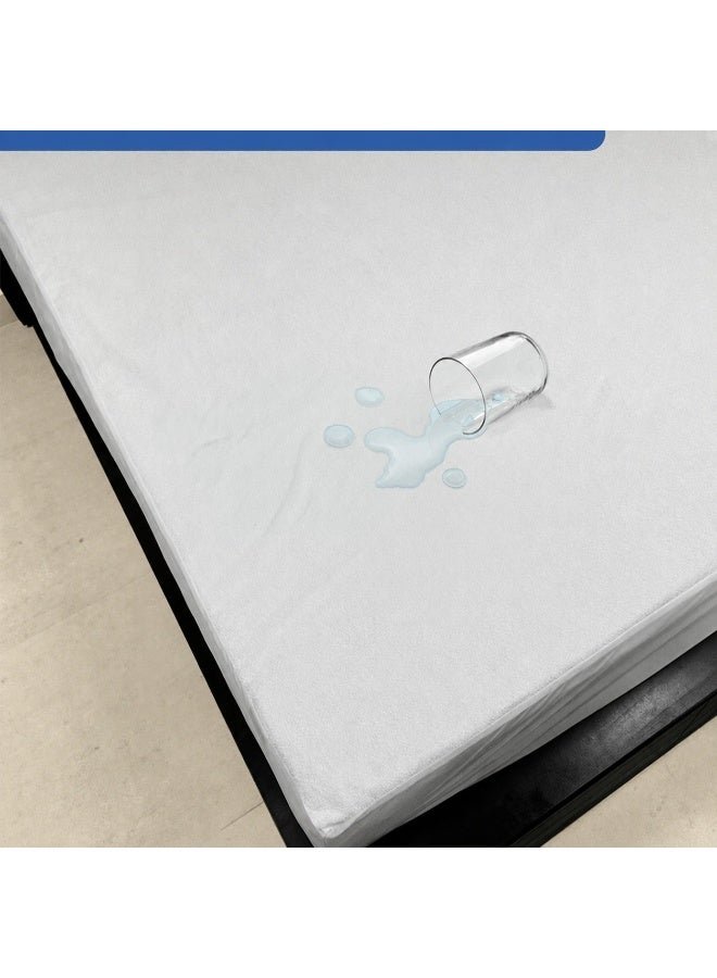Monwem 20 cm Mattress Topper, Hotel Bedspread, 2 Pillows, 2 Pillow Protectors and Mattress Protector - Image 5