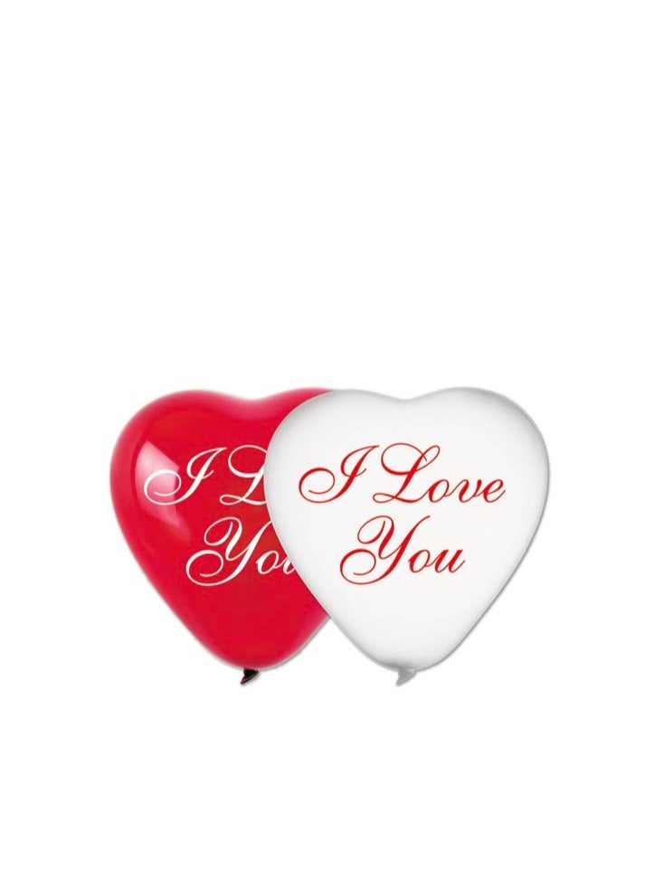 Gemar 17" I Love You Balloon Red/White Latex Bln 25ct - Image 1