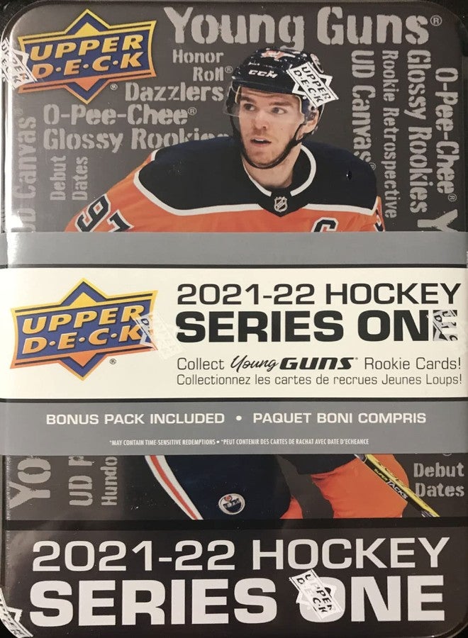 أبير ديك علبة تجميع بطاقات تداول هوكي NHL Upper Deck 2021-22 Series One [8 عبوات + عبوة إضافية واحدة] - Image 1