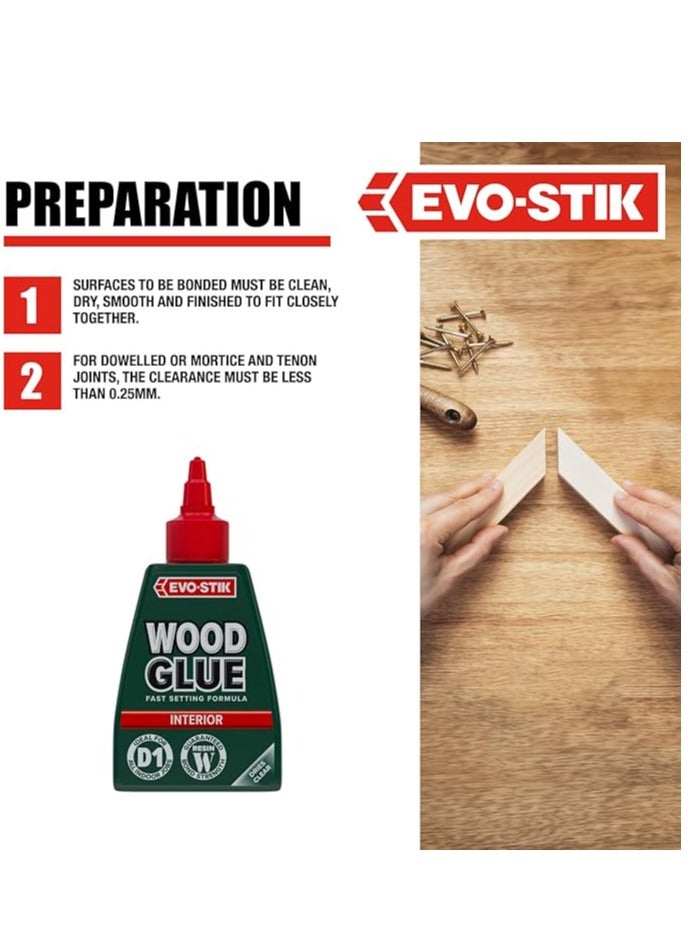 EVO-STIK Interior Wood Glue 250ml Bottle - Image 2