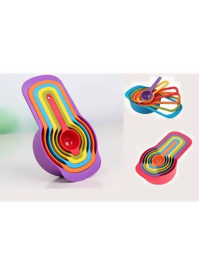 شاربدو مجموعة ملاعق قياس مكونة من 6 قطع بألوان متعددة 52 × 52 × 58.5 سم - Image 3