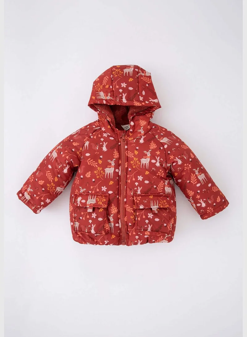 DeFacto BabyGirl Hooded Long Sleeve Jacket