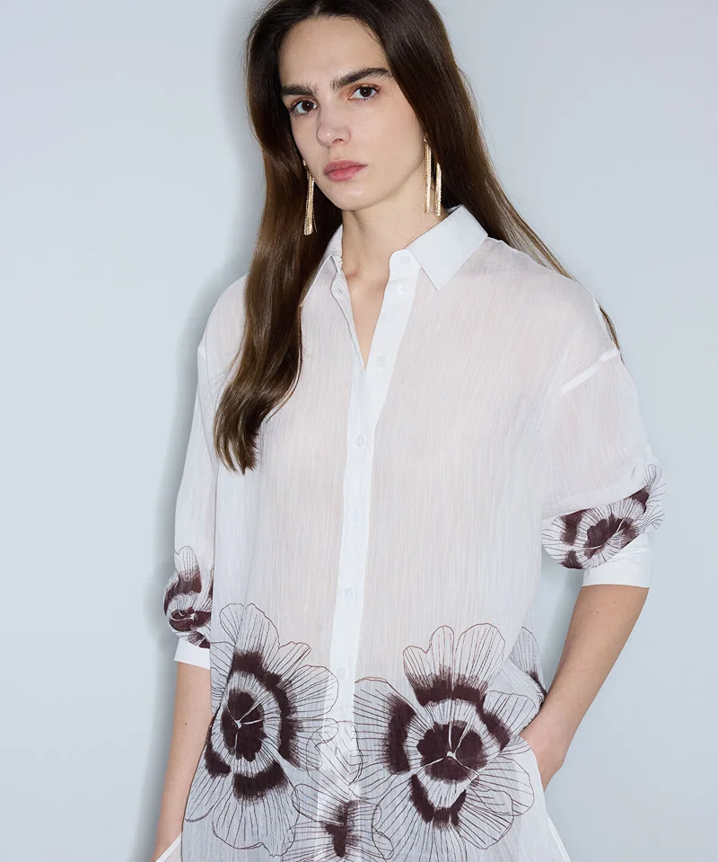 Textured Printed Shirt